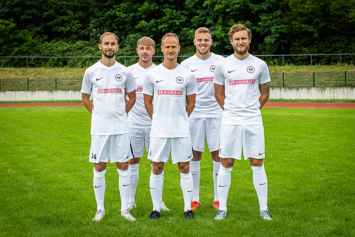 Fünf Mal voller Einsatz für Frechen 20: Marco Ban, Marcus Wilsdorf, Lenni Preis, Tobias Stecker und Felix Krellmann (v.l.) Foto: Benno van Walsem